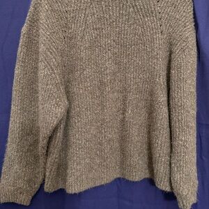 Prologue XL Moose Brown Chunky Knit Sweater Cozy Oversized Soft Warm ribbed neck